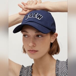 Gap × DÔEN Organic Cotton Logo Baseball Hat Navy Blue Preppy Collegiate New